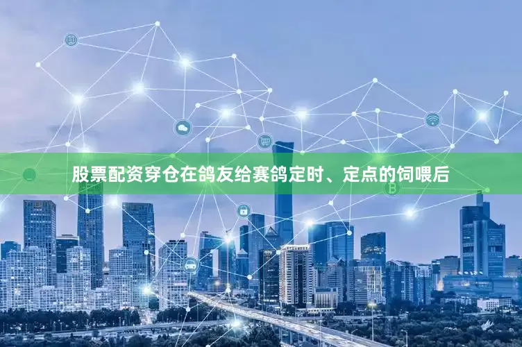 股票配资穿仓在鸽友给赛鸽定时、定点的饲喂后